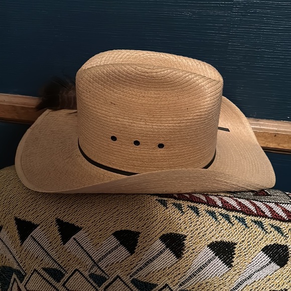 ⚜️ GUC western ranch straw cowboy hat OS 💫 UNISEX Red-tail Hawk 🪶 - Picture 4 of 5